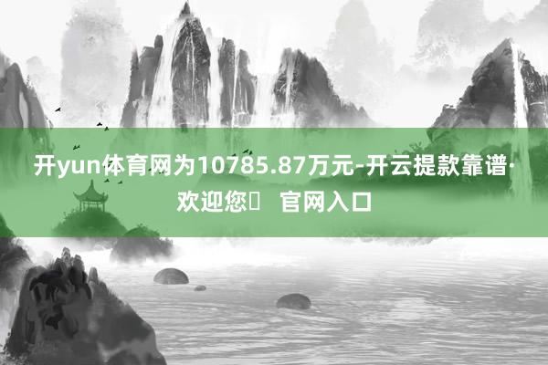 开yun体育网为10785.87万元-开云提款靠谱·欢迎您✅ 官网入口
